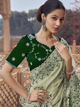 Womens Premium Fashion Ethnic Green Color Saree-MLSHWSA2162GRN0ONE